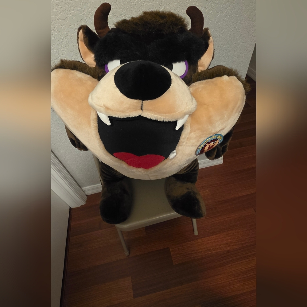VTG Jumbo Looney Tunes Tasmanian Devil Plush – 28" NWT Huge Rare Taz